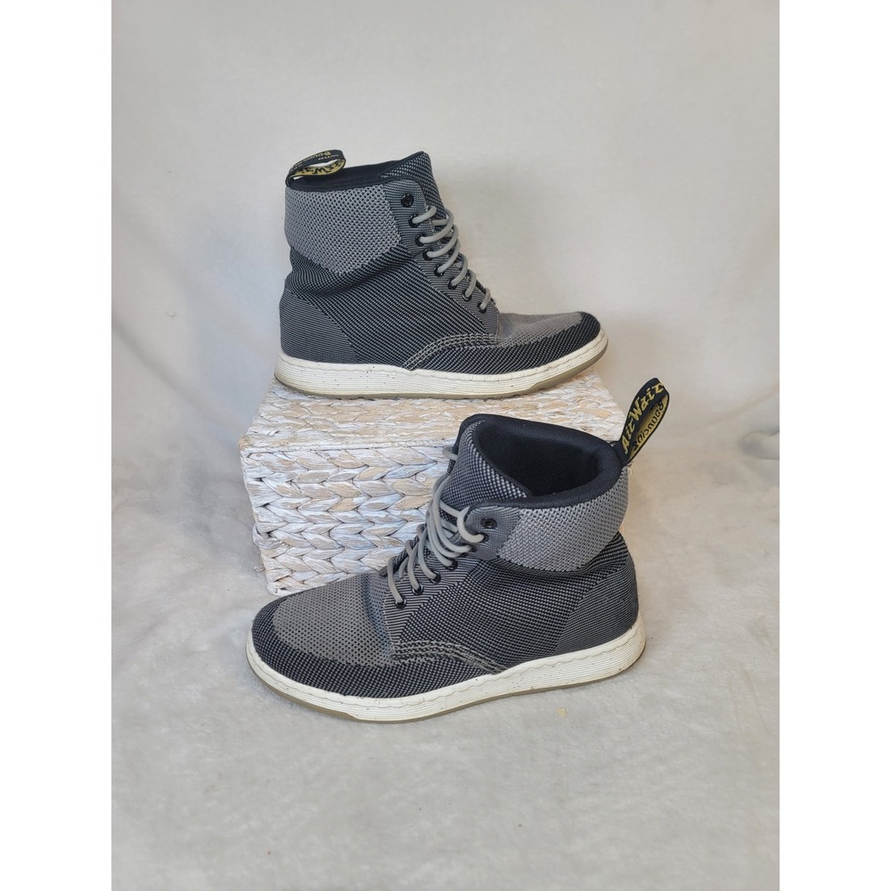 Dr. Martens Rigal‎ Y2K Knit Boots Mens 10 Grey Black Mesh Lightweight Gorpcore
